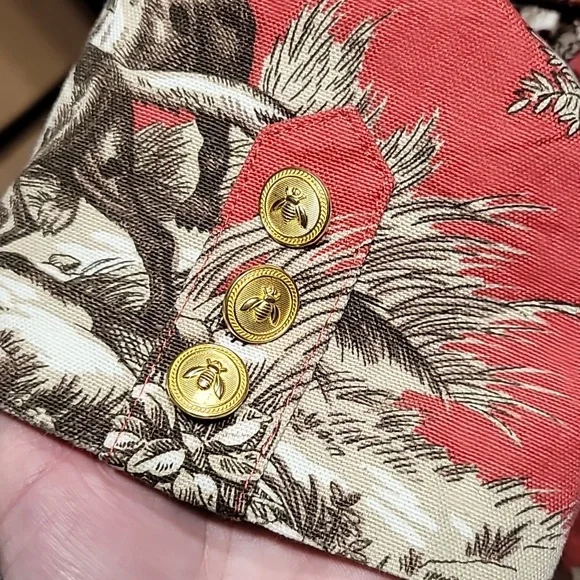 B THE COLLECTION Bird Dogs  and Pheasants Print 100% Cotton Tunic Size S - Picture 6 of 6